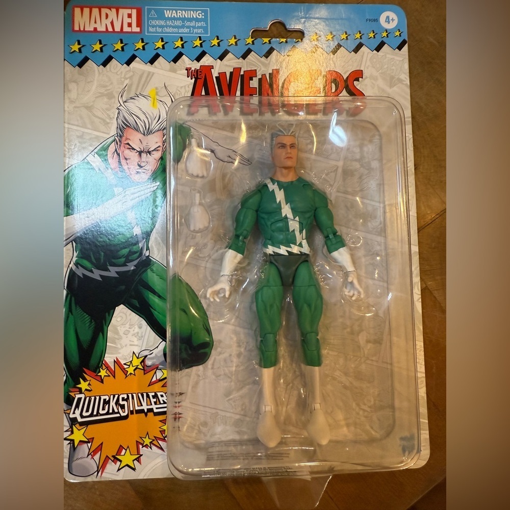 Marvel Ledgen’s Avenger’s Retro Quicksilver Jointed Action Figure Hasbro 6” NEW